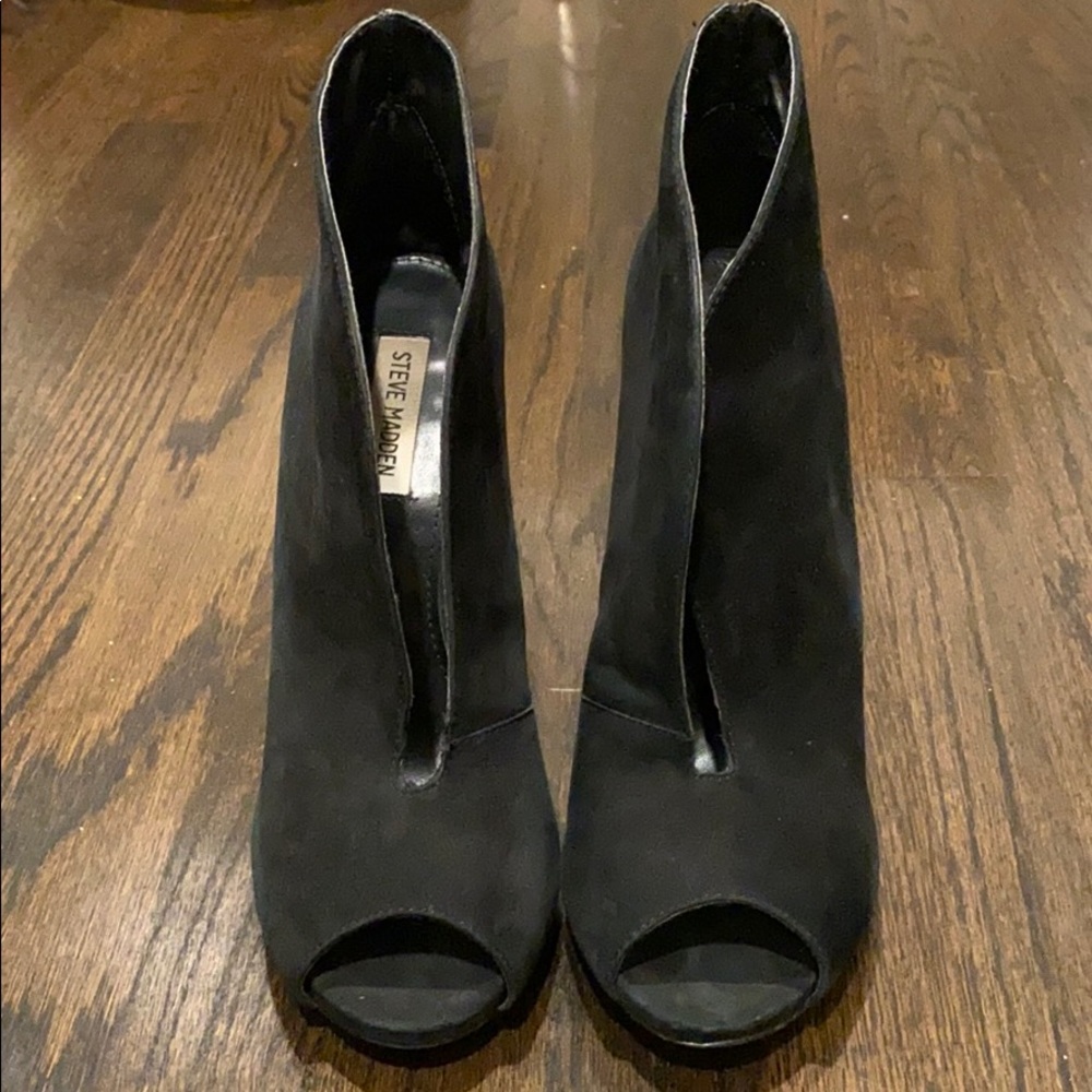 Black open heels